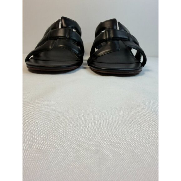 Torrid Womens Size 9.5WW Black Leather Block Heel Sandals Mule Dressy Casual - Picture 5 of 13